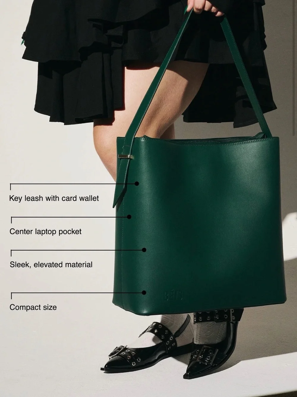 BÈIS x Wicked Tote in Wicked Green - Picture 2 of 13